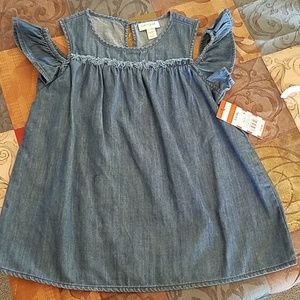 Girl's cat and jack open shoulder tunic/dress